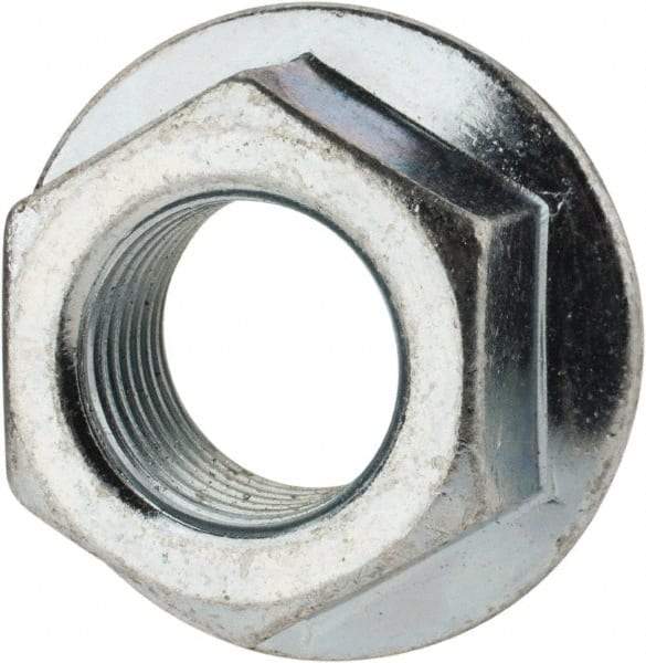 Value Collection - 5/8-18, 1-9/32" Flange Diam, Serrated Flange Nut - Grade Grade 2 Steel, Zinc-Plated Finish, 0.569" Flange Height - Makers Industrial Supply