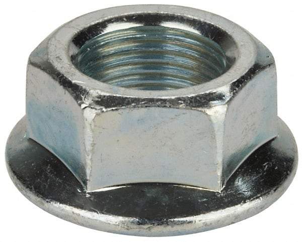 Value Collection - 3/4-16, 1-1/2" Flange Diam, Serrated Flange Nut - Grade Grade 2 Steel, Zinc-Plated Finish, 0.675" Flange Height - Makers Industrial Supply