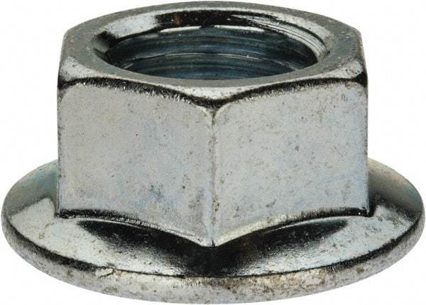 Value Collection - 7/8-9, 1.682" Flange Diam, Serrated Flange Nut - Grade Grade 2 Steel, Zinc-Plated Finish, 1.513" Flange Height - Makers Industrial Supply