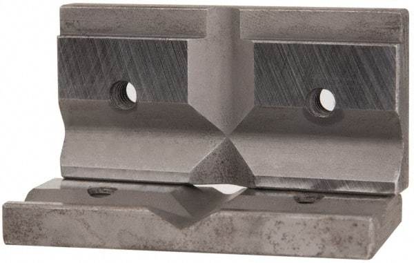 Cardinal Tool - 3" Wide x 1.5mm High, V-Groove Vise Jaw - Hard, Steel, Fixed Jaw, Compatible with 3" Vises - Makers Industrial Supply