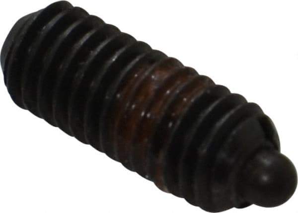 Gibraltar - 10-32, 0.468" Thread Length, 0.065" Plunger Projection, Steel Threaded Spring Plunger - 0.093" Max Plunger Diam, 0.468" Plunger Length, 1.7 Lb Init End Force, 6.2 Lb Final End Force - Makers Industrial Supply