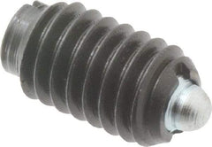 Gibraltar - 5/16-18, 9/16" Thread Length, 1/12" Plunger Projection, Steel Threaded Spring Plunger - 0.135" Max Plunger Diam, 0.562" Plunger Length, 1.25 Lb Init End Force, 4 Lb Final End Force - Makers Industrial Supply