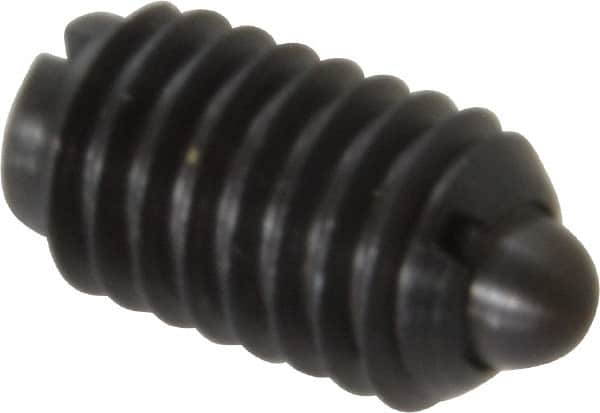 Gibraltar - 3/8-16, 5/8" Thread Length, 0.11" Plunger Projection, Steel Threaded Spring Plunger - 0.186" Max Plunger Diam, 0.625" Plunger Length, 4.5 Lb Init End Force, 18.5 Lb Final End Force - Makers Industrial Supply