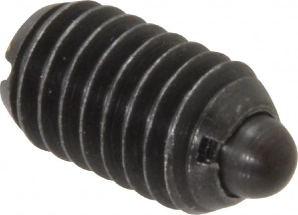 Gibraltar - 3/8-16, 5/8" Thread Length, 0.11" Plunger Projection, Steel Threaded Spring Plunger - 0.186" Max Plunger Diam, 0.625" Plunger Length, 1.5 Lb Init End Force, 5 Lb Final End Force - Makers Industrial Supply