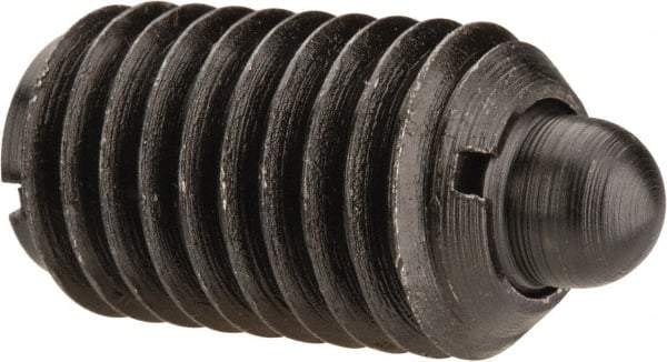 Gibraltar - 5/8-11, 1-1/16" Thread Length, 0.215" Plunger Projection, Steel Threaded Spring Plunger - 0.31" Max Plunger Diam, 1.062" Plunger Length, 7 Lb Init End Force, 50 Lb Final End Force - Makers Industrial Supply