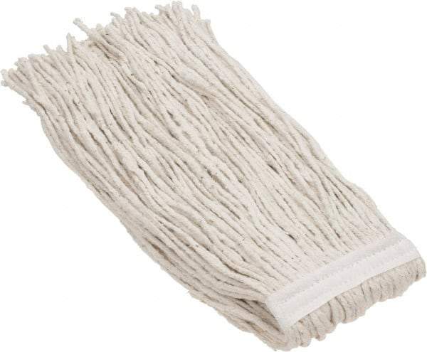 PRO-SOURCE - 1-1/4" Red Head Band, Large Cotton Cut End Mop Head - 4 Ply, Clamp Jaw Connection, Use for General Purpose - Makers Industrial Supply