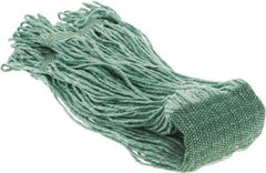 PRO-SOURCE - 5" Green Head Band, X-Large Blended Fiber Loop End Mop Head - 4 Ply, Side Loading Connection, Use for General Purpose - Makers Industrial Supply