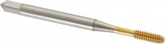 OSG - #4-40 UNC H2 Thread Limit Modified Bottoming Thread Forming Tap - Cobalt, TiN Finish, 1-7/8" OAL, 9/16" Thread Length, Right Hand Thread, Series HY-PRO NRT - Makers Industrial Supply