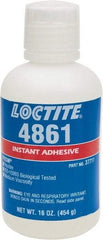 Loctite - 1 Lb Bottle Clear Instant Adhesive - Series 4861, 20 sec Fixture Time, 24 hr Full Cure Time, Bonds to Metal & Plastic - Makers Industrial Supply