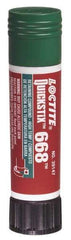 Loctite - 19 Gal Stick, Green, Low Strength Semisolid Retaining Compound - Series 668, 24 hr Full Cure Time, Heat Removal - Makers Industrial Supply