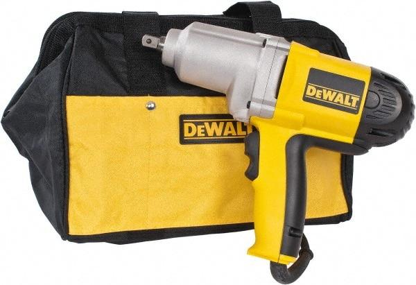 DeWALT - 1/2 Inch Drive, 345 Ft./Lbs. Torque, Pistol Grip Handle, 2,100 RPM, Impact Wrench Kit - 7.5 Amps, 110 Volts - Makers Industrial Supply