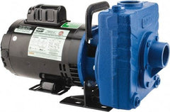 American Machine & Tool - 115/230 Volt, 1 Phase, 3/4 HP, Self Priming Centrifugal Pump - 1-1/2 Inch Inlet, 78 Head Pressure, Cast Iron Housing and Impeller - Makers Industrial Supply