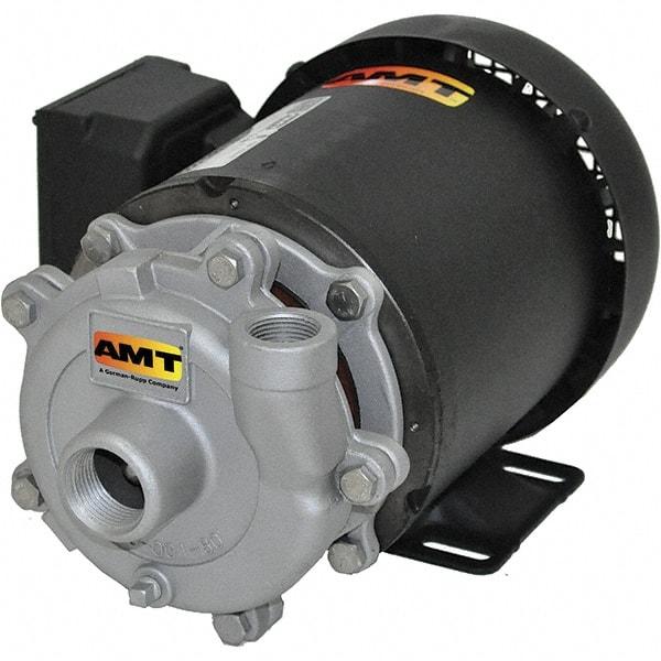 American Machine & Tool - 115/230 Volt, 1 Phase, 1-1/2 HP, Stainless Steel Straight Pump - 1-1/2 Inch Inlet, 1-1/4 Inch Outlet, 66 Max Head psi, Stainless Steel Impeller - Makers Industrial Supply