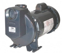 American Machine & Tool - 115/230 Volt, 1 Phase, 3/4 HP, Self Priming Pump - 1-1/2 Inch Inlet, 52 Head Pressure, Stainless Steel and Cast Iron Housing, Stainless Steel Impeller, PTFE Seal - Makers Industrial Supply