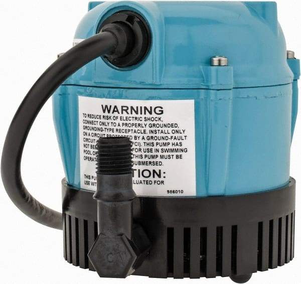 Little Giant Pumps - 1/200 HP, 3 psi, Aluminum Miniature Submersible Pump - 1/4 Inch Outlet, 6 Ft. Long Power Cord, 1.1 Amp - Makers Industrial Supply