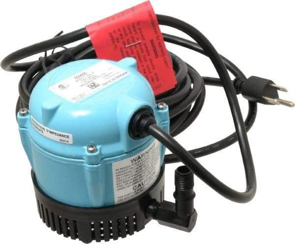 Little Giant Pumps - 1/200 HP, 3 psi, Aluminum Miniature Submersible Pump - 1/4 Inch Outlet, 18 Ft. Long Power Cord, 1.1 Amp - Makers Industrial Supply