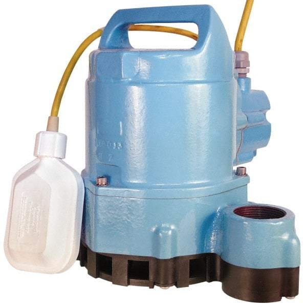 Little Giant Pumps - 1/2 hp, 10.5 Amp Rating, 115 Volts, Integral Mechanical Float Operation, Effluent Pump - Cast Iron Housing - Makers Industrial Supply