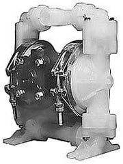 SandPIPER - 1/2" NPT, Nonmetallic, Air Operated Diaphragm Pump - PTFE Diaphragm, PVDF Housing - Makers Industrial Supply