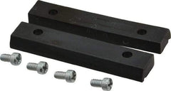 Panavise - 2-1/2" Wide x 1/2" High x 1/4" Thick, V-Groove Vise Jaw - Nylon, Fixed Jaw - Makers Industrial Supply