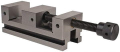 Interstate - 3-7/8" Jaw Width, 4-3/4" Jaw Opening Capacity, 1-9/16" Jaw Height, Toolmaker's Vise - V-Groove Jaw, 0.0001" Parallelism, 0.0002" Squareness, 10.23" OAL x 3-3/4" OAH - Makers Industrial Supply