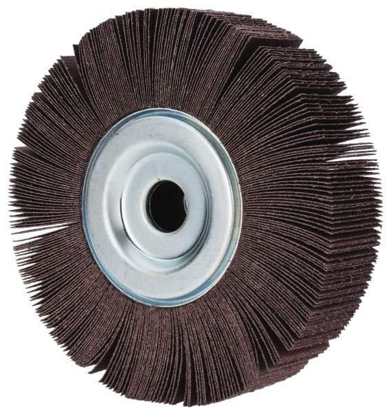 3M - 8" Diam, 80 Grit Aluminum Oxide Unmounted Flap Wheel - 1" Hole, 2" Wide, Coated, Medium Grade, 3900 Max RPM , XE Weighted, Cloth Backing - Makers Industrial Supply