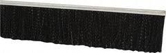 PRO-SOURCE - 1/2" Back Strip Brush Width, Metal Black Nylon Strip Brush - 3" Bristle Length, Nylon, 72" OAL - Makers Industrial Supply