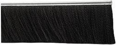 PRO-SOURCE - 5/16" Back Strip Brush Width, Metal Black Nylon Strip Brush - 4" Bristle Length, Nylon, 72" OAL - Makers Industrial Supply