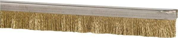 PRO-SOURCE - 1/2" Back Strip Brush Width, Stainless Steel Back Strip Brush - 1" Bristle Length, Brass, 36" OAL - Makers Industrial Supply