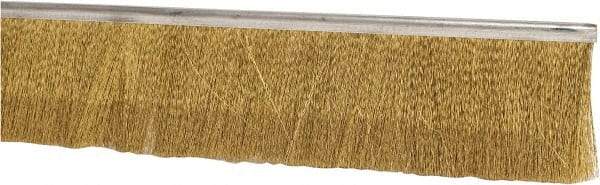 PRO-SOURCE - 1/2" Back Strip Brush Width, Stainless Steel Back Strip Brush - 2" Bristle Length, Brass, 36" OAL - Makers Industrial Supply