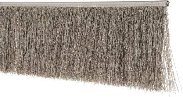 PRO-SOURCE - 1/2" Back Strip Brush Width, Stainless Steel Back Strip Brush - 3" Bristle Length, Stainless Steel, 36" OAL - Makers Industrial Supply