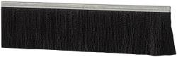 PRO-SOURCE - 1/2" Back Strip Brush Width, Metal Black Nylon Strip Brush - 4" Bristle Length, Nylon, 72" OAL - Makers Industrial Supply