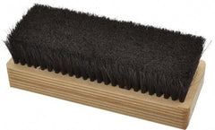 Made in USA - 1" Bristle Length, Horsehair Cleaning & Finishing Brush - 6-1/2" Long x 2-3/8" Wide Head, 6" OAL, Hardwood Block - Makers Industrial Supply