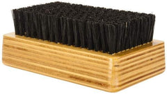 Made in USA - 3/4" Bristle Length, Hoghair Cleaning & Finishing Brush - 4-1/4" Long x 2-1/2" Wide Head, 4-1/4" OAL, Hardwood Block - Makers Industrial Supply