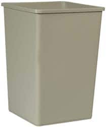 Rubbermaid - 35 Gal Gray Square Trash Can - Polyethylene, 27-5/8" High x 19-1/2" Long x 19-1/2" Wide - Makers Industrial Supply