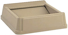 Rubbermaid - Square Lid for Use with 35 & 50 Gal Square Trash Cans - Beige, High-Impact Polystyrene, For Untouchable Trash Cans - Makers Industrial Supply