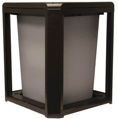 Rubbermaid - 35 Gal Brown Square Trash Can - Polycarbonate, 30-1/2" High x 26" Long x 26" Wide - Makers Industrial Supply