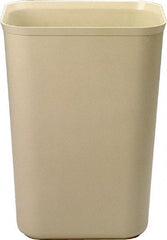 Rubbermaid - 40 Qt Beige Rectangle Trash Can - Fiberglass, 20" High x 15" Long x 11-1/4" Wide - Makers Industrial Supply