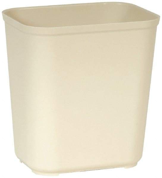 Rubbermaid - 28 Qt Gray Rectangle Trash Can - Fiberglass, 14" High x 16-1/2" Long x 9" Wide - Makers Industrial Supply