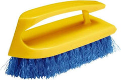 Rubbermaid - 1" Bristle Length, Synthetic Scrub Brush - 6" OAL, Easy Grip Handle, Blue, Plastic Block - Makers Industrial Supply