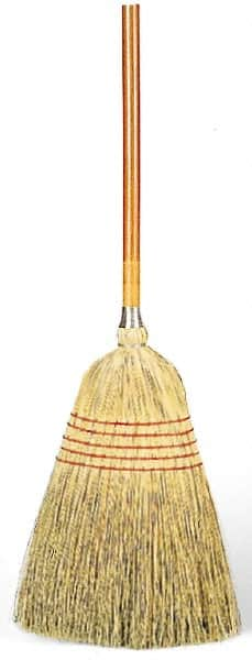 Rubbermaid - 58-1/4" OAL Corn Bristle Broom - Wood Handle, 12" Wide - Makers Industrial Supply