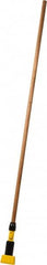 Rubbermaid - 60" Hardwood Quick Connect Mop Handle - 5" Wet Mop Head Band, Plastic Connector, Use with Wet Mops - Makers Industrial Supply