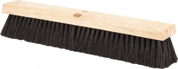 PRO-SOURCE - 18" General Purpose Tampico Push Broom - 3" Bristle Length, Wood Block, Threaded Handle Connection, Handle Sold Separately - Makers Industrial Supply