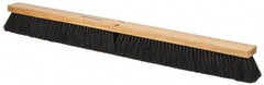 PRO-SOURCE - 36" General Purpose Polypropylene Push Broom - 3" Bristle Length, Wood Block, Threaded Handle Connection, Handle Sold Separately - Makers Industrial Supply