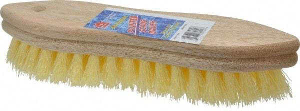 PRO-SOURCE - 1" Bristle Length, Polypropylene Scrub Brush - 9" OAL, Hardwood Block - Makers Industrial Supply