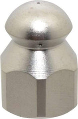 Value Collection - 4,200 psi Fixed, Stainless Steel, Sewer Pressure Washer Nozzle - 6mm Orifice Diam, 1/4" Thread, FPT, Polished - Makers Industrial Supply