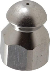 PRO-SOURCE - 4,200 psi Fixed, Stainless Steel, Sewer Pressure Washer Nozzle - 12mm Orifice Diam, 1/4" Thread, FPT, Polished - Makers Industrial Supply