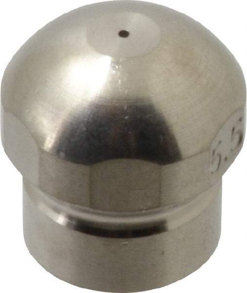 Value Collection - 4,200 psi Fixed, Stainless Steel, Sewer Pressure Washer Nozzle - 5.5mm Orifice Diam, 1/8" Thread, FPT, Polished - Makers Industrial Supply