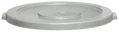 Continental - Round Lid for Use with 44 Gal Round Trash Cans - Gray, Polyethylene, For Huskee Trash Cans - Makers Industrial Supply