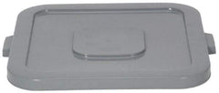 Continental - Square Lid for Use with 32 Gal Square Trash Cans - Gray, Structolene, For Huskee Trash Cans - Makers Industrial Supply