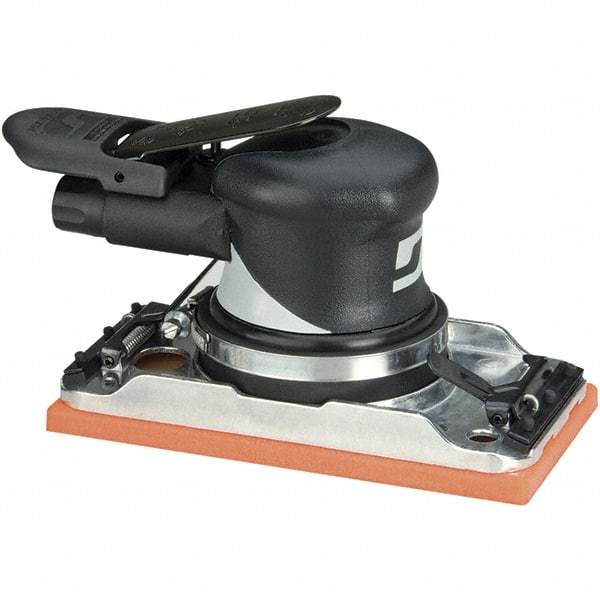 Dynabrade - 10,000 OPM, 16 CFM Air Consumption, Palm Air Orbital Sander - Rectangular Pad, 1/4 NPT Inlet - Makers Industrial Supply